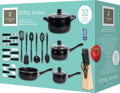 Gibson Home Total Kitchen 32PC Cookware Combo Set