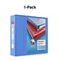 Staples® Heavy Duty 4" 3 Ring View Binder with D-Rings, Periwinkle (ST56293-CC)