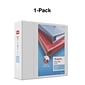 Staples Heavy Duty 4" 3-Ring View Binder, D-Ring, White (ST56266-CC)