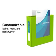 Staples® Heavy Duty 3 3 Ring View Binder with D-Rings, Chartreuse (ST56322-CC)