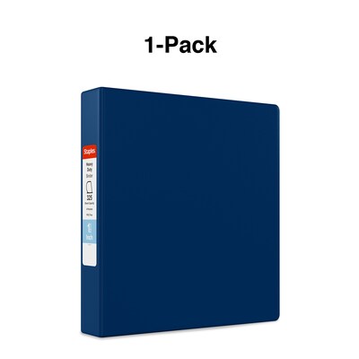 Staples Heavy Duty 1 1/2" 3-Ring Non-View Binder, D-Ring, Blue (ST56273-CC)