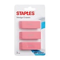 Staples® Block Eraser, Pink, 144/Carton (10433CT)