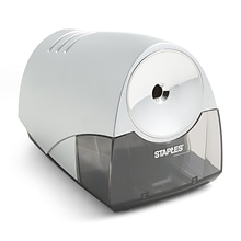 Staples® Electric Pencil Sharpener, Gray/Silver (21835)