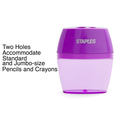 Staples® Manual Pencil Sharpener, Assorted Colors (10898-CC)