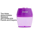 Staples® Manual Pencil Sharpener, Assorted Colors (10898-CC)