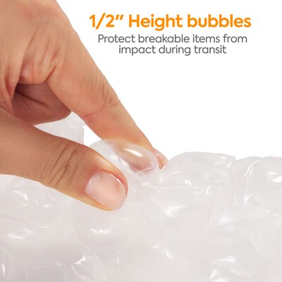 Staples® 1/2" Bubble Roll, 12" x 65', Clear (4069422)