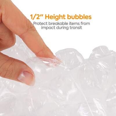 Staples® 1/2" Bubble Roll, 12" x 30', Clear (4069423)