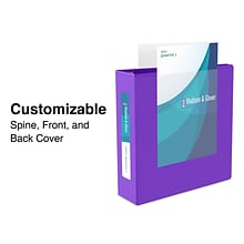 Staples® Heavy Duty 1 3 Ring View Binder with D-Rings, Purple (ST56307-CC)
