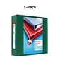Staples® Heavy Duty 3" 3 Ring View Binder with D-Rings, Dark Green (ST56312-CC)