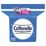 Cottonelle Flushable Wet Wipes, 252 Wipes/Refill (43541)