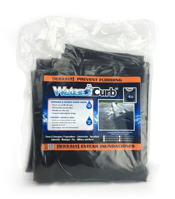 Quick Dam Universal Water Curb, Flood Control, 10" x 10', 1/Pack (QDWC1010)