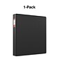 Staples® Standard 1-1/2" 3 Ring Non View Binder with D-Rings, Black (26416-CC)