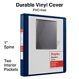 Standard 1 3 Ring View Binder with D-Rings, Blue (26433-CC)