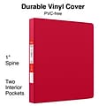 Standard 1 3 Ring Non View Binder with D-Rings, Red (26290-CC)