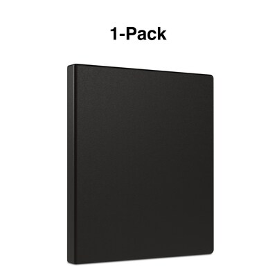 Staples 1/2" 3-Ring Non-View Binder, Black (ST26851-CC)