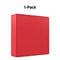 Staples® Standard 3" 3 Ring Non View Binder, Red (26589)