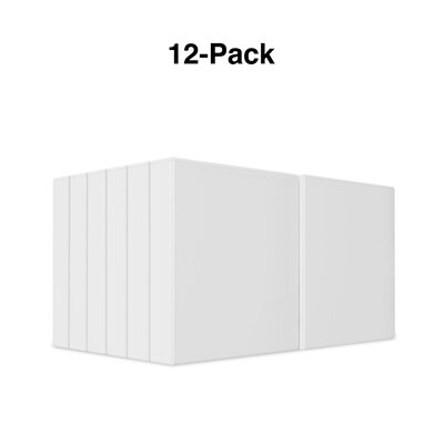 1-1/2  Simply™ View Binders with Round Rings, White, 12/Pack