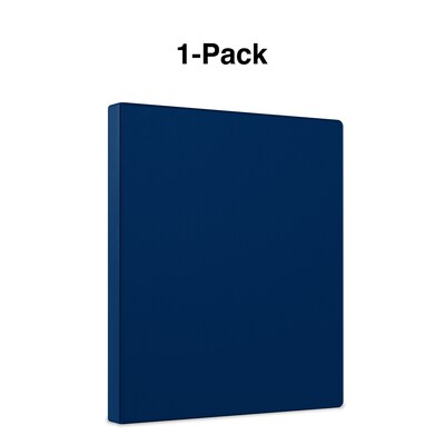 Staples 1/2" 3-Ring Non-View Binder, Navy (ST26648-CC)