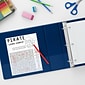 Staples 1/2" 3-Ring Non-View Binder, Navy (ST26648-CC)