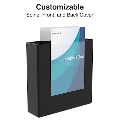 1" Simply™ View Binders with Round Rings, Black, 12/Pack