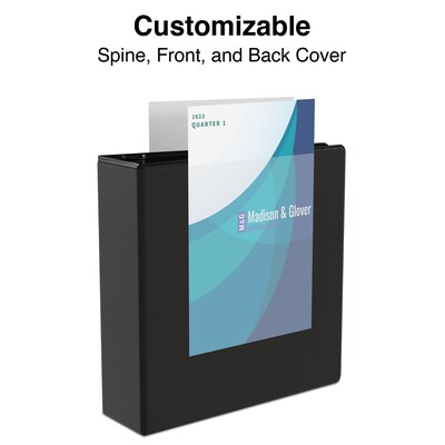 1" Simply™ View Binders with Round Rings, Black, 12/Pack