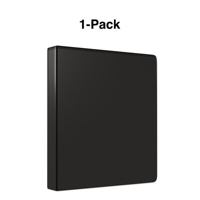 Staples® Economy 1-1/2" 3 Ring View Binder, Black (80080)