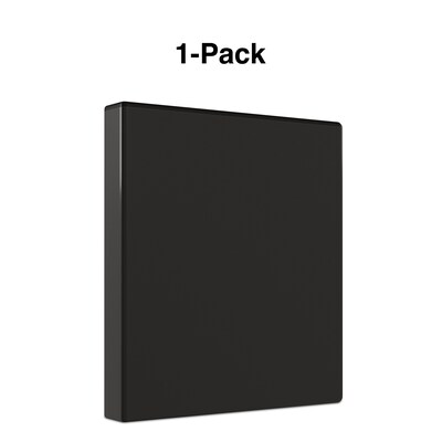 Staples® Economy 1" 3 Ring View Binder, Black (24308)