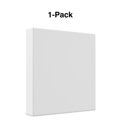 Staples® Economy 1-1/2" 3 Ring View Binder, White (80079)