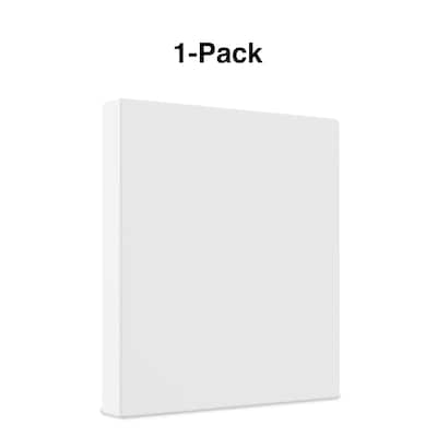 1" Simply™ View Binders with Round Rings, White