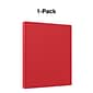 Staples 1/2" 3-Ring Non-View Binder, Red (ST26852-CC)