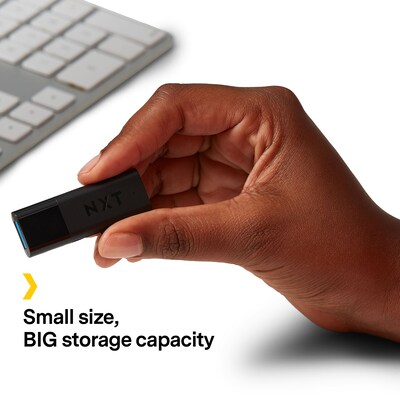 NXT Technologies™ 64GB USB 3.0 Type A Flash Drive, Black, 2/Pack (NX56885-US/CC)