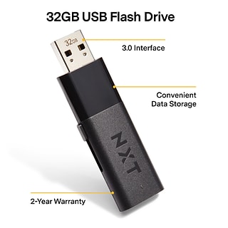 Technologies™ 32GB 3.0 Type A Flash Drive, Black (NX27996-US/CC) | Quill.com