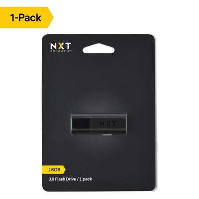 NXT Technologies™ 16GB USB 3.0 Type A Flash Drive, Black (NX27995-US/CC)