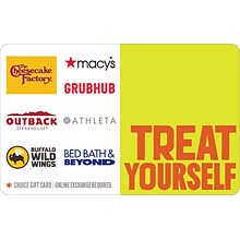 $25 Treat Yourself e-Gift Card (Cheesecake Factory, Outback, Buffalo Wild Wings, Macys, Grubhub, At