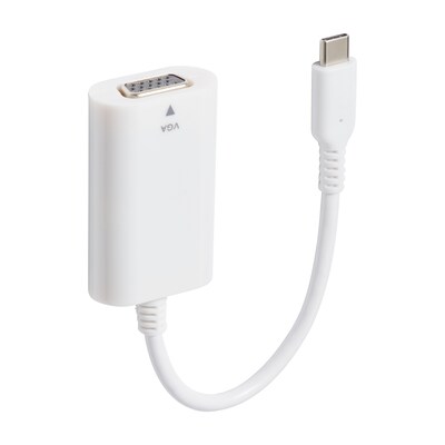 NXT Technologies 0.5' USB C/VGA Adapter, White (NX60401)