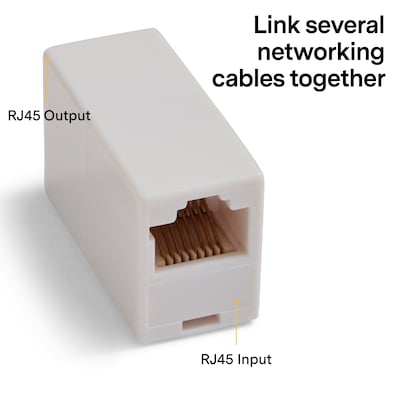 NXT Technologies™ RJ45 to RJ45 Ethernet Coupler, Female to Female (NX56843)