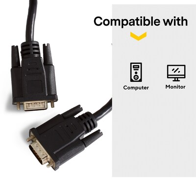 NXT Technologies™ 6' SVGA to SVGA Video Monitor Cable, Male to Male, Black (NX29765)