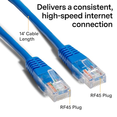 NXT Technologies™ NX29763 14' CAT-5e Cable, Blue