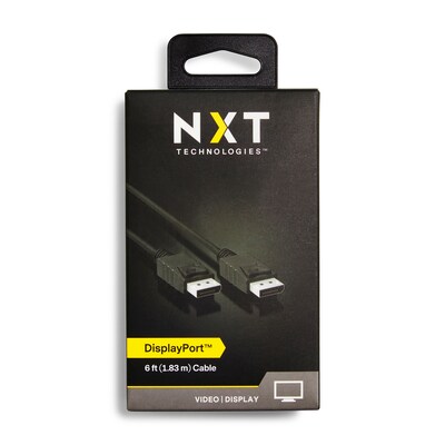 NXT Technologies™ 6' Display Port to Display Port Audio/Video Cable, Male to Male, Black (NX60395)