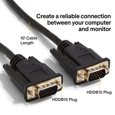 NXT Technologies™ 10 VGA/SVGA Cable, Black (NX29766)