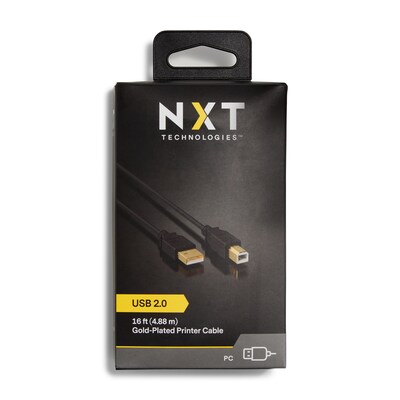 NXT Technologies™ 16' USB A Male/B Male, Black (NX29931)