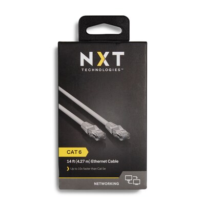 NXT Technologies™ NX56839 14' CAT-6 Cable, Gray