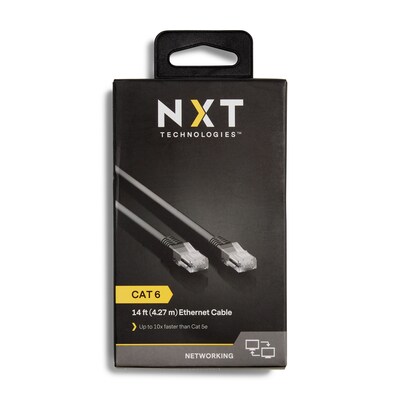 NXT Technologies™ 14' CAT-6 Cable, Black (NX29776)