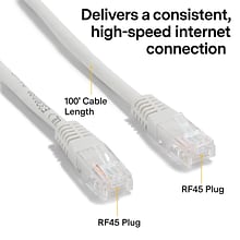 NXT Technologies™ NX56842 100 CAT-6 Cable, Gray