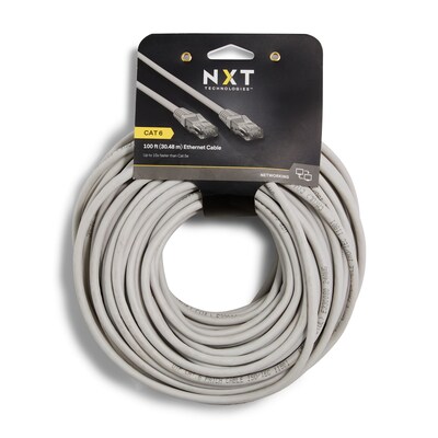 NXT Technologies™ NX56842 100' CAT-6 Cable, Gray