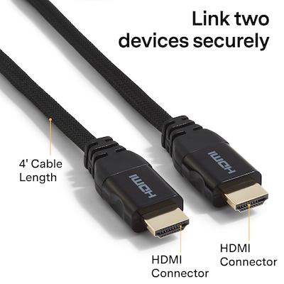 NXT Technologies™ NX46719 4 HDMI Cable, Black