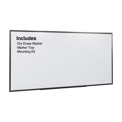 Quill Brand® Magnetic Steel Dry-Erase Whiteboard, Aluminum Frame, 8' x 4' (28697-CC)