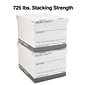 Staples Heavy Duty File Box, Lift Off Lid, Letter/Legal, White/Gray, 4/Carton (TR59218)