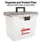 Staples Portable File Tote, Letter Size, Clear (TR58298)