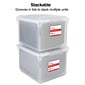 Staples Store & Slide Hanging File Box, Latch Lid, Letter/Legal Size, Clear (140167/139997)